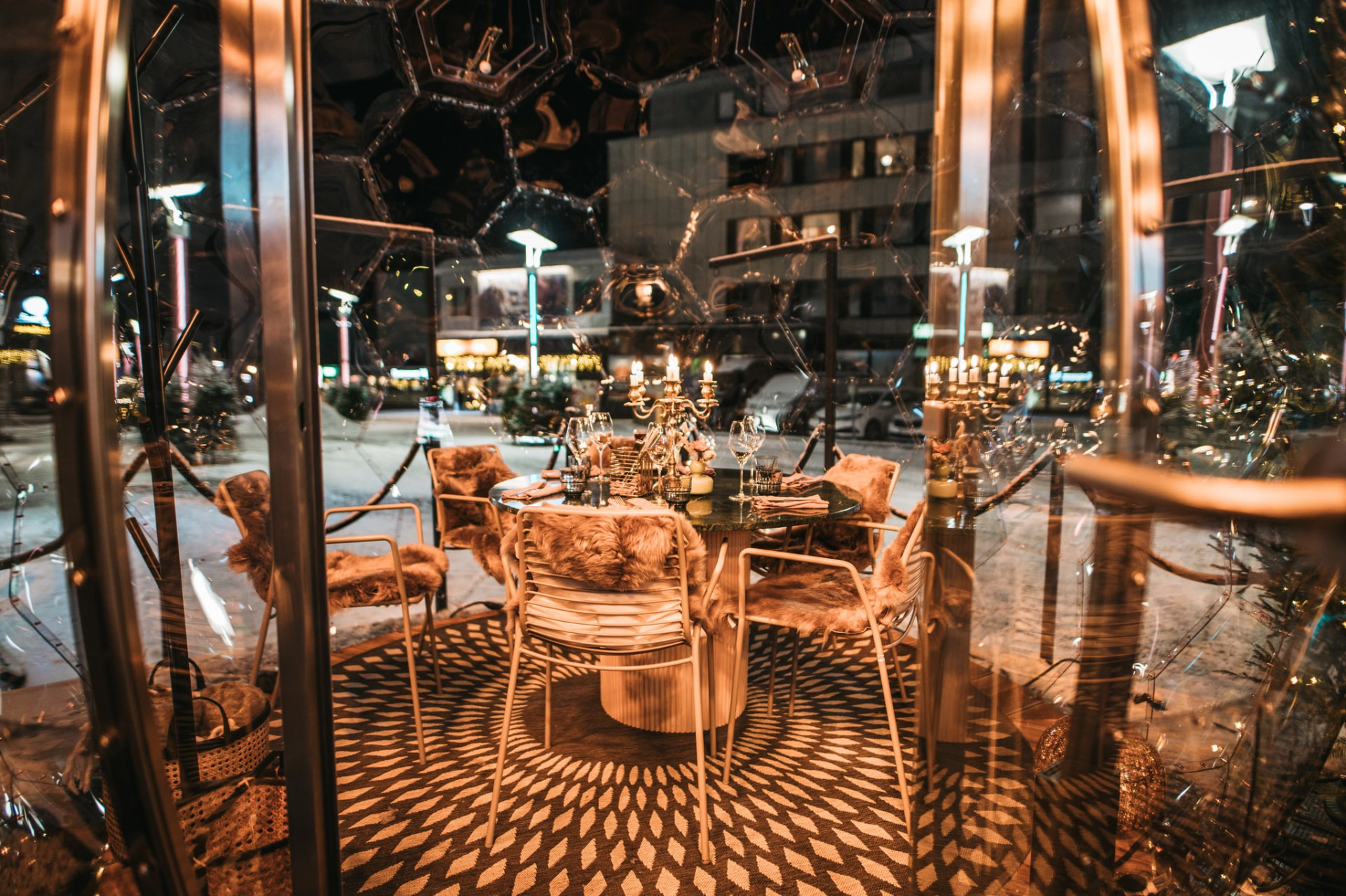 Dinner igloos at a Rovaniemi restaurant