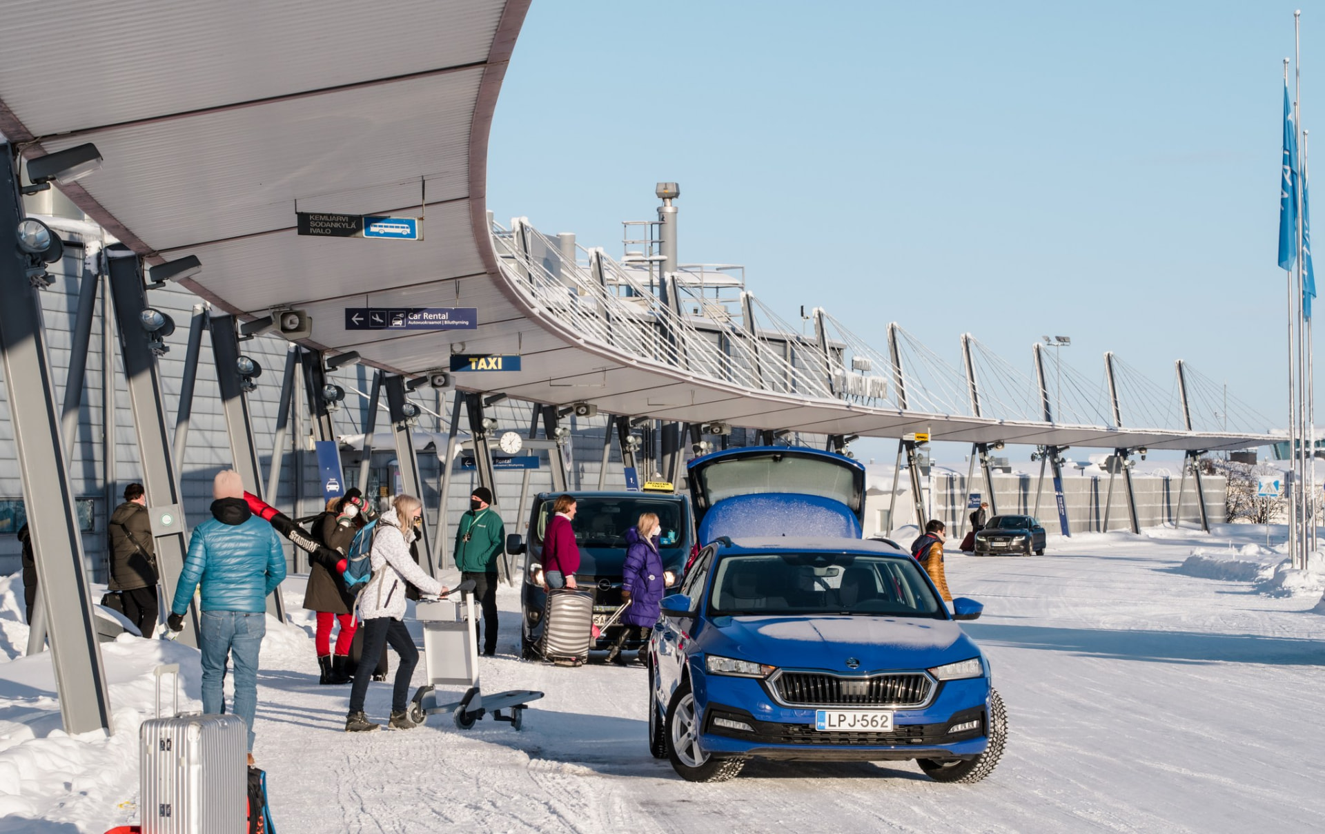 Rovaniemi Airport terminal in winter